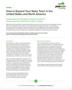 Expand Your Sales Team to America